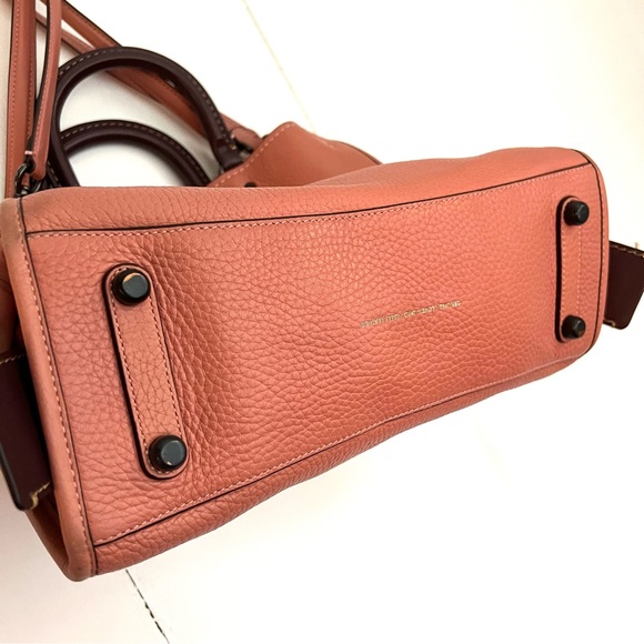 Coach Rogue 30 Melon Pink Coral Glovetanned Pebbled Leather Large Tote Bag - Picture 5 of 10